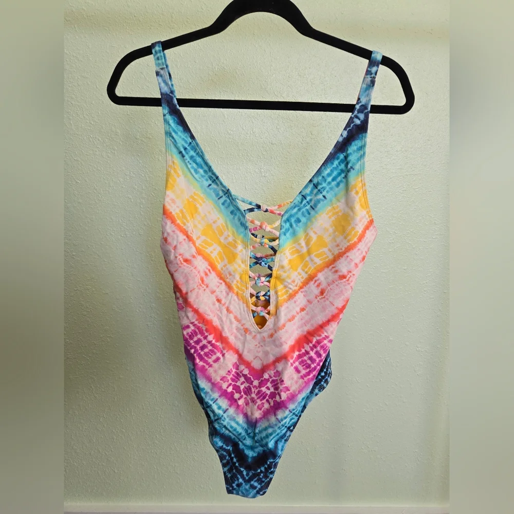 Bleu Rod Beattie Multicolor Tie-Dye One Piece Swimsuit - Picture 2 of 7